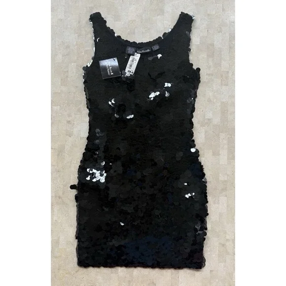Vintage Anne Klein II Vintage Sequin Cocktail Dress Shrug Set Size SP NWT $700 - Picture 7 of 13